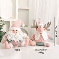 Usine Oem Personnaliser Petit Kawaii Style Doux Père Noël Bonhomme De Neige En Peluche Jouets Bébé Réconfortant En Peluche Animaux Jouets pour Enfants Noël