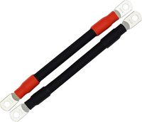 كابل بطارية مرن 2 AWG مع أطراف 5/16 بوصة، سلك لحام من النحاس النقي OFC، تصنيف IP67، 600 فولت، غلاف مطاطي للسيارات