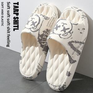 Chaussons d'extérieur pour hommes, tendance, été, imprimés, imperméables, légers, dessus en maille, <span class=keywords><strong>semelle</strong></span> intérieure en PVC, <span class=keywords><strong>semelle</strong></span> épaisse et souple, style simple, pour la maison - Product Image 2