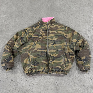 Giacca Bomber Reversibile Vintage in Cotone e Pile Polare con Doppia Cerniera e Effetto Camouflage per Uomo - Product Image 1