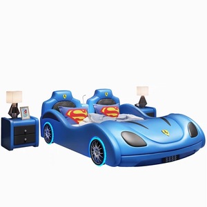 Luxuriöses Rotes Rennwagenbett für Jungen Kinderzimmermöbel Cooles Sportwagen-förmiges Kleinkinderbett - Product Image 6