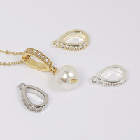 En gros, accessoires de connecteurs de collier pour la fabrication de bijoux DIY : fermoir ovale micro-pavé en zircon plaqué or 14K 18K en cuivre