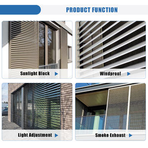 Factory Price Outdoor Aluminum <strong>Plantation</strong> <strong>Shutters</strong> Exterior Window Louver Security Louver Window <strong>Shutters</strong> - Product Image 4