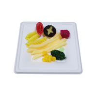 Vaisselle jetable sans PFAS 8 pouces canne à sucre bagasse pâte à papier fête assiette carrée compostable 100% assiettes biodégradables