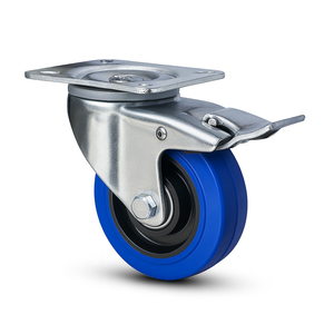 4 Polegada <span class=keywords><strong>5</strong></span> Polegada PU / PVC Silenciosa Giratória & Rodízio Fixo Rodas Móveis Duráveis Gabinete Industrial Trolley Rodas - Product Image 2