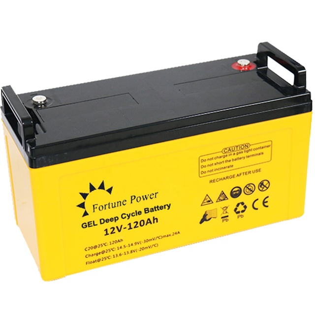 Fortune Power VRLA AGM Deep Cycle Gel Battery 12V 120Ah for Solar Power System 5 Year Warranty 16 Year Design Life