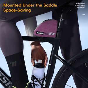 WEST BIKING Sacoche de cadre avant de vélo 0,4L, mini sac réfléchissant à sangle, stable et sécurisé pour la conduite nocturne, sacoche de tube supérieur, accessoires de vélo - Product Image 2