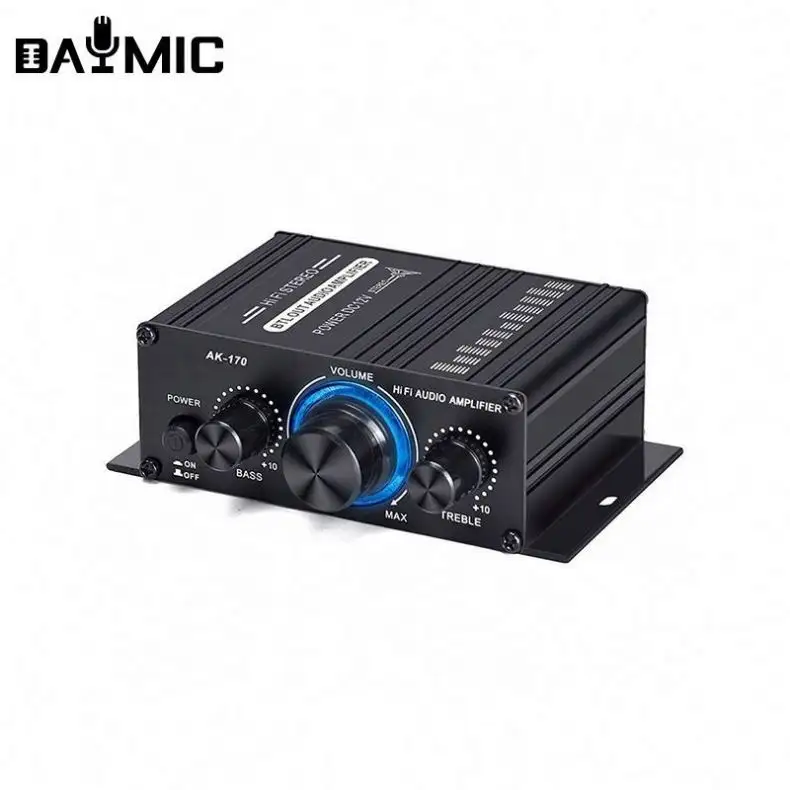 AK170 Mini HIFI 12V Power Amplifier Car amplifier module board car sound system speaker AMP