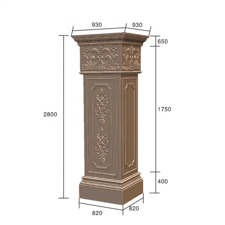 Đường kính 40cm EPS trang trí bên ngoài khuôn nhựa cho bê tông cột Roman trụ cột