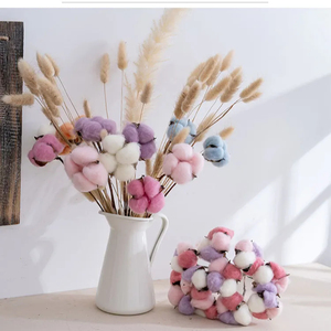 Wholesale Artificial <strong>Cotton</strong> <strong>Stems</strong> Factory Direct For DIY Bridal Bouquets Gift Shop Supplies And Photography Props - Product Image 2