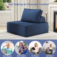 Multifunktionales Klappbares Sofabett-Set Stoff Hochdichte Schwammfüllung Italienischer Stil Modernes Minimalistisches Design Wohnzimmer