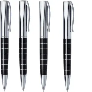 Chrome Trims Business Kantoor Twist Soort Balpen Gift Metalen Pen Voor Mannen