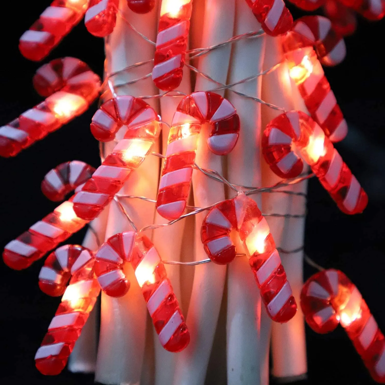 लॉलीपॉप लाल गन्ना एलईडी स्ट्रिंग रोशनी लड़कियों बेडरूम सजावट रोशनी छुट्टी क्रिसमस रोशनी का नेतृत्व किया