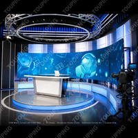 Video Wall LED COB Siap 5G 0.78mm 0.9mm 1.2mm 1.5mm Layar Mikro Lengkung 600-800 Nits DCI-P3 untuk Studio Siaran Langsung