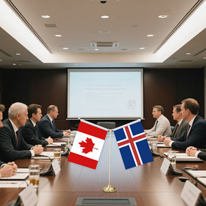 Drapeau de table <span class=keywords><strong>en</strong></span> forme de Y avec base <span class=keywords><strong>en</strong></span> métal pour décorations de mini-drapeaux personnalisables (drapeaux du Canada et d'<span class=keywords><strong>Islande</strong></span>) - Product Image 5