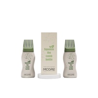 Flacon d'huile capillaire avec applicateur à peigne, en plastique écologique, pour salon de coiffure, emballage de flacon d'huile capillaire, 150 ml, 50 ml