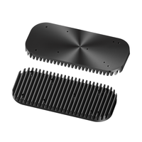 Services d'usinage CNC de dissipateurs thermiques métalliques de précision 200 mm, accessoires en profilé d'aluminium anodisé noir