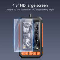 C43-M double 8.5mm 1m câble dur 4.3 pouces IPS tuyau industriel égout inspecter caméra endoscope 8LED lumières endoscope rigide industriel