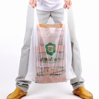 Sacs de courses en plastique recyclables personnalisés en HDPE/LDPE avec poignée, taille et épaisseur personnalisées, imprimés pour supermarchés et expositions