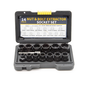 ZHCY <b>Nut</b> And Bolt <b>Extractor</b> Socket Set 14 Piece High Speed Steel Industrial Grade For Damaged Screw Or Bolt Removal - Product Image 5