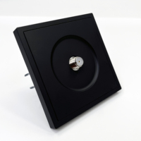 Plaque murale coaxiale A6 Q Panel en acier bronze de type F pour transmission satellite, prise murale TV satellite
