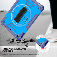 Coque de protection robuste en PC et TPU à trois couches pour tablette, avec béquille et poignée, idéale pour étudiants et écoliers, protection antichute pour iPad 9.7 - Offre Spéciale