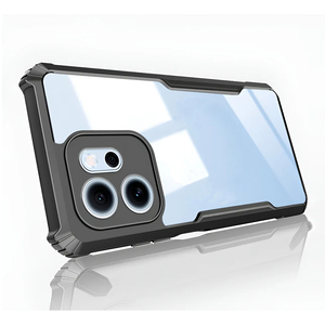 Custodia per <span class=keywords><strong>OPPO</strong></span> <span class=keywords><strong>Reno</strong></span> 14 14F 13F 13 12 11 10 9 8 8T 7 6 PRO Lite in TPU Nero Ultrasottile Antiurto con Cornice Morbida e Copertura in Acrilico - Product Image 1