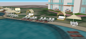 Boat Shape Aluminum Sunbed <strong>With</strong> <strong>Canopy</strong> Hotel Garden Unique Sun Bed Sunproof Beach Resort Pool <strong>Outdoor</strong> <strong>Daybed</strong> - Product Image 5