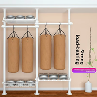 Porte-vêtements sur pied télescopique, barre de suspension simple pour vêtements, idéal pour la maison, la chambre ou le dressing