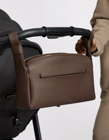 Sac de rangement fonctionnel en cuir végétalien OEM pour poussette, sac à couches, sac de poussette bébé, organisateur de chambre d'enfant, sac de chariot bébé