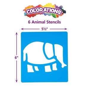 Lot de 6 pochoirs <span class=keywords><strong>animaux</strong></span> lavables en plastique pour les artisans de <span class=keywords><strong>peinture</strong></span> tropicale pour l'art et la créativité - Product Image 5