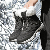 Nouvelles bottes de neige imperméables unisexes mi-hautes, été/hiver, semelle en caoutchouc antidérapante, garde au chaud, fourrure en peluche, chaussures de randonnée, chaussures de trail en plein air