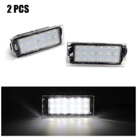 2 Pièces Feux de Plaque d'Immatriculation LED Canbus pour Renault Megane 3 Clio Laguna 2 Twingo Master Satis Sans Erreur 12V Lampes Arrières de Plaque