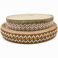 Bande élastique respirante ajourée en crochet, ruban extensible en maille tricotée pour la ceinture de vêtements et de robes