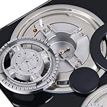 Estufa de Gas de 4 Quemadores, Hornillas Universales, Cocina de Gas con Protección Contra Incendios, Encimera de Cocina, Banco de Cocina, <span class=keywords><strong>Horno</strong></span> de Gas de Vidrio - Product Image 3