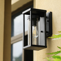 Lampe de jardin rectangulaire en aluminium à montage mural, étanche, de haute qualité, IP65, certifiée CE, pour cour