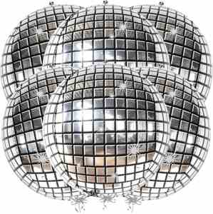 22 Inch Metallic 4D Foil Helium <b>Balloon</b> Chrome Shiny Mirror Ball for Wedding Disco Birthday Christmas Party Decoration Supplies - Product Image 1