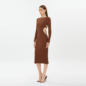<span class=keywords><strong>Vestido</strong></span> <span class=keywords><strong>Midi</strong></span> de Cachemira con Hombros Ligeramente Acolchados 2026, Tejido de Chifón y Punto Acanalado, Cintura Imperio Elástica, <span class=keywords><strong>Vestido</strong></span> Personalizado para Mujer - Product Image 2