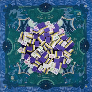 Set Mahjong Americano da Viaggio 160 Pezzi, Tessere Grandi da 32mm, Mahjong Leggero in Acrilico con Tappetino per Vacanze - Product Image 1