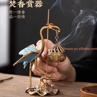 Prix usine brûleur d'encens grue en métal suspendu porte-encens pour bâton/bobine Table pièce maîtresse fer diffuseur d'encens