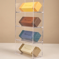 Étui à lunettes semi-rigide en PU à panneaux contrastants et motif géométrique, personnalisable avec logo, pour le rangement haut de gamme des lunettes de soleil et des montures optiques