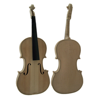 Sinomusik Decent Quality Priced High Grade Unvarnished White Violin Custom Italian Craft All Solid String Musical Instrument