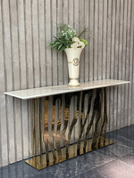 Table décorative de style moderne, meubles de salon, table d'entrée en marbre, meubles pour hall, couloir, table console d'hôtel