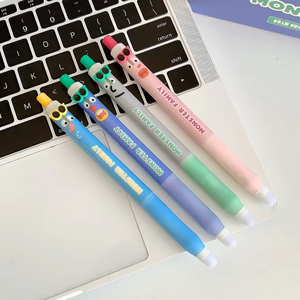 <span class=keywords><strong>Stylo</strong></span> <span class=keywords><strong>effaçable</strong></span> rétractable Umei Sunglasses Pop-Up 0,5 mm bleu, motif monstre mignon, papeterie fantaisie à <span class=keywords><strong>action</strong></span> par pression amusante - Product Image 2