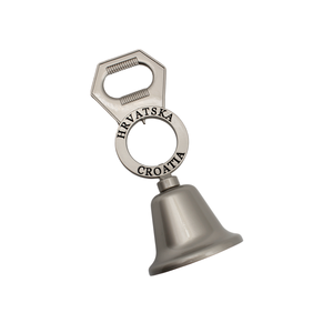 Recuerdo de campana de cena de mano de Metal de Croacia personalizado con abrebotellas regalo turístico - Product Image 2