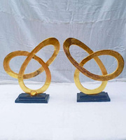 Éventails de table élégants en or au design élégant Ensemble de 2 parfaits pour la décoration et l'affichage du salon