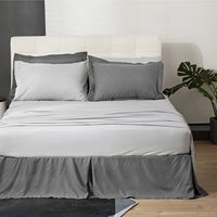 Set de literie de luxe, 8 pièces avec drap, taies d'oreiller et taies d'oreiller