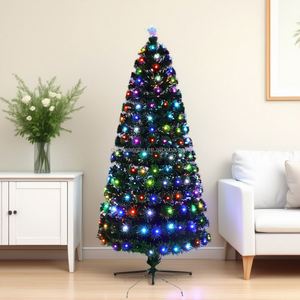 1.8m Flame Retardant Green PVC Full Color LED <b>Light</b> Simulation Fiber Optic Christmas <b>Tree</b> - Product Image 1