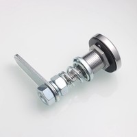 Serrure à came en acier inoxydable Longyu MS518 avec clé plate pour armoire électrique, coffret de commande et porte de distribution