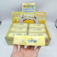 Bâton Squishy Croustillant Goût Beurre, Matériau PU, Rebond Lent, Anti-stress, Jouet Doux et Parfait